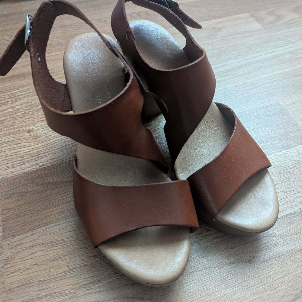 Eric Michael Tan Leather Sandals